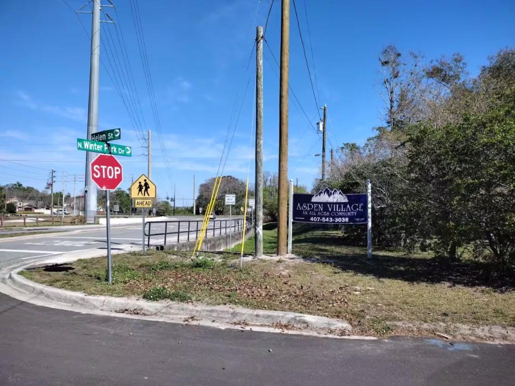 manufactured, other street communities, affordable, mobile, AVHelenWinterParkDriveSignage, mobile home communities